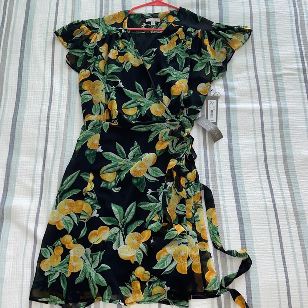 NY&C/Eva Mendes Lemon Wrap Around dress